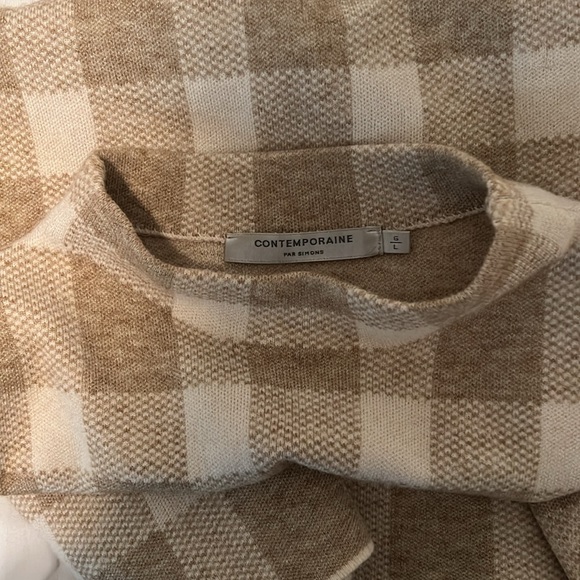 Women’s Buffalo plaid mock neck sweater- LARGE - Picture 3 of 8